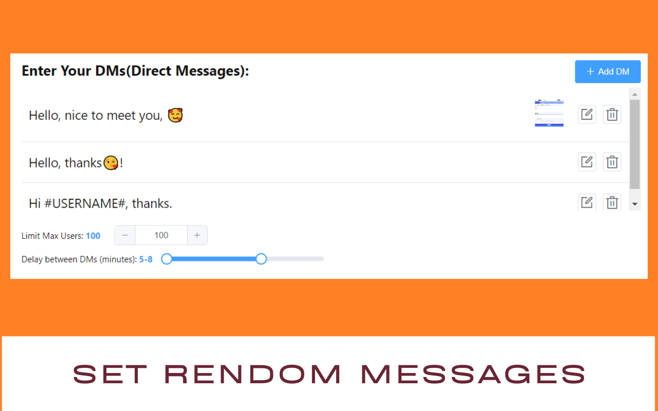 DM Configuration Panel