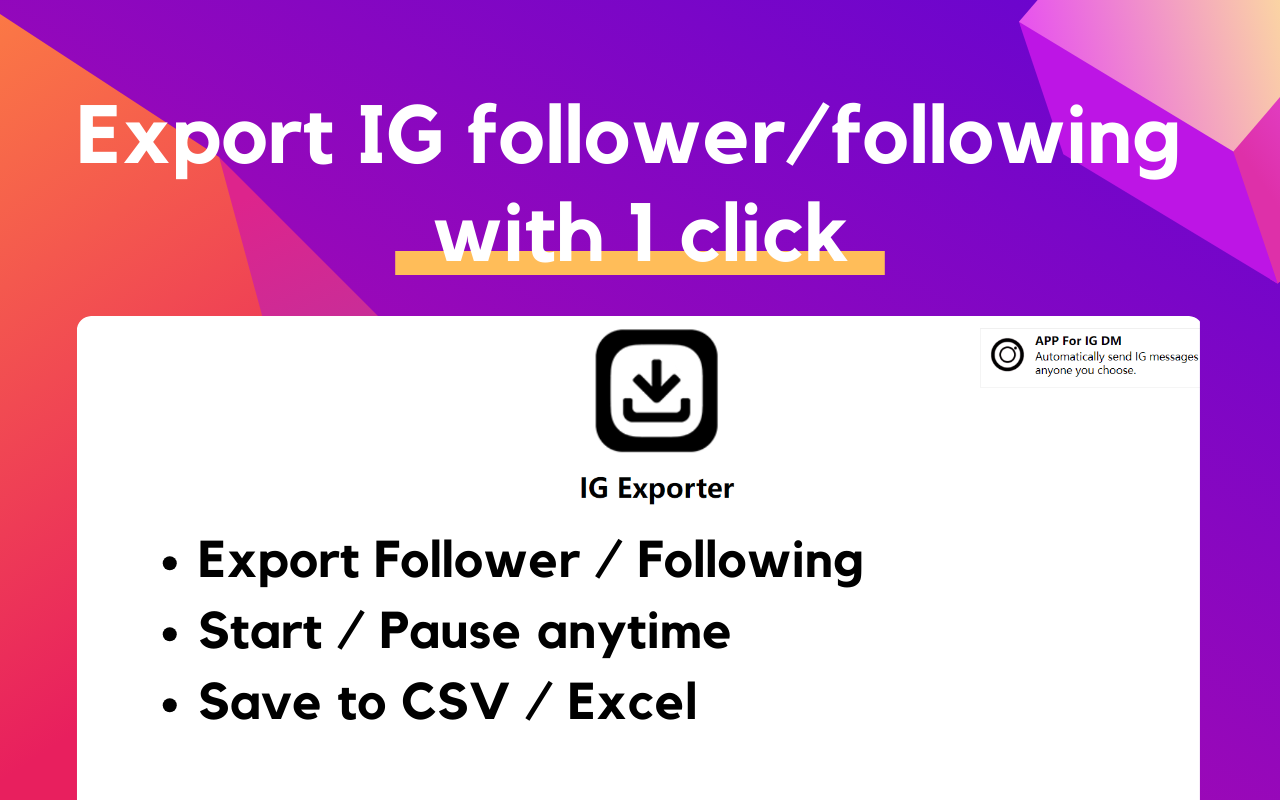 IG Follower Exporter